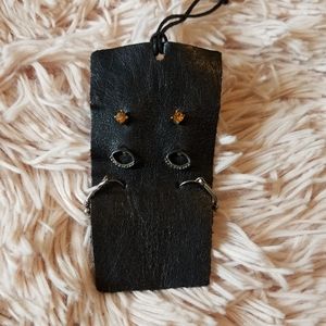 urban outfitters 3 sets of earrings yellow